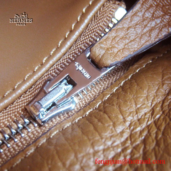 Hermes Kelly 32cm Togo Leather Bag Light Coffee 6108 Silver Hardware